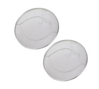NbgrvB Lot de 2 boucliers anti-éclaboussures en acier inoxydable pour barbecue Ninja Foodi Smart XL FG551 304 en acier inoxydable double couche Passe au lave-vaisselle 19 cm