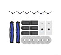NbgrvB Lot de 2 brosses principales pour robot aspirateur Bosch Spotless | Ensemble complet de 26 pièces, ajustement parfait pour BCRDW3B, comprend brosses, sacs, serpillères, filtres