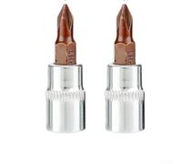 NbgrvB Lot de 2 clés à douille 6,35 mm pour tournevis cruciforme PH1 PH2 PH3 PZ1 PZ2 PZ3 pour réparation de précision, matériau chrome vanadium (PH3)
