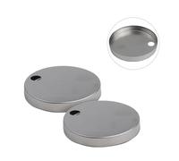 NbgrvB Lot de 2 couvercles de charnières de base de toilettes en acier inoxydable brossé pour modèles Top Fix 60 mm