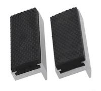 NbgrvB Lot de 2 couvre-mâchoires d'étau magnétiques en alliage d'aluminium et pour coussinets souples avec motif antidérapant, mâchoires d'établi de 9,5 à 20,3 cm, noir argenté (75 mm)