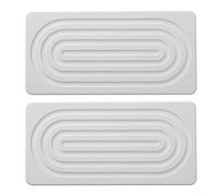 NbgrvB Lot de 2 dessous de verre en diatomite à séchage rapide pour comptoir de cuisine, dessous de verre absorbants avec patins antidérapants pour porte-savon de salle de bain (21,6 x 10,6 cm, blanc)