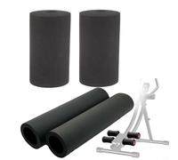 NbgrvB Lot de 2 patins en mousse pour pieds pour table de poids et d'inversion, équipement de gym pour manchon de rechange pour tuyau de 22 à 32 mm, rose pour rouge (140 mm, noir)