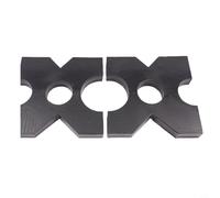 NbgrvB Lot de 2 plaques de presse en métal prune, perforées pour pince de serrage pour outils d'atelier, base antidérapante, noir, 180 mm