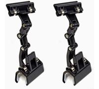 NbgrvB Lot de 2 porte-documents réglables pour bureau rotatif à 360° avec clips, porte-copie ergonomique, artistes, étudiants, noir