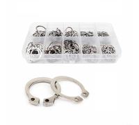 NbgrvB Lot de 250 circlips externes en acier inoxydable 304 de type C, M6-M15 E-Clip pour roulements et valves