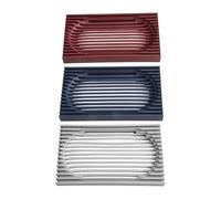 NbgrvB Lot de 3 porte-savons en forme de barre de savon, design auto-drainant avec trous de drainage, étui de voyage portable, salle de bain, baignoire, évier de cuisine, gris/pour mélange rouge/bleu