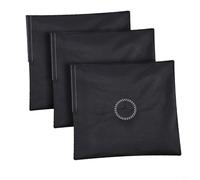 NbgrvB Lot de 3 sacs de sable en toile à remplir pour dispositif de fixation de base en croix - 45,7 x 48,3 cm avec trou de 8 cm - Peut contenir 13,6 kg de sable pour pied de drapeau en plumes - Noir