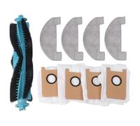 NbgrvB Lot de 4 chiffons serpillères, sacs à poussière et brosse principale pour aspirateur robot Ultenic T10 Lite + 4 sacs à poussière + 1 brosse à rouleau