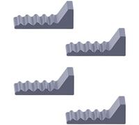 NbgrvB Lot de 4 patins antidérapants en silicone pour la stabilité des poubelles et protection du mur ou du sol, gris compact, 5 x 3,5 x 1,7 cm, taille pour un placement sûr (lot de 4, gris)