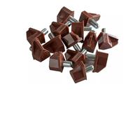 NbgrvB Lot de 50 épingles de support d'étagère marron de 5 mm pour armoires de cuisine et étagères de 18 mm de hauteur avec broches en acier et plastique