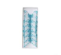 NbgrvB Lot de 6 papillons artificiels à paillettes - Décoration de sapin de Noël à clipser - Décoration d'intérieur festive et artisanat de vacances (bleu)
