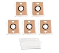 NbgrvB Lot de 6 sacs à poussière pour aspirateur robot à vidange automatique ILIFE V9 Pro, avec charbon actif, tissu non tissé, filtration en 4 étapes