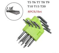 NbgrvB Lot de 8 clés hexagonales de type L pour tournevis Torx T5 T7 T8 pour T9 pour T10 pour T15 pour T20 Design portable
