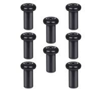 NbgrvB Lot de 8 écrous de charnière de rechange pour porte Sahara Rubicon 2 | Lot de 8 écrous de charnière de porte en aluminium noir JK 2007-2020 - 8 pièces pour écrous de charnière de porte JK pour