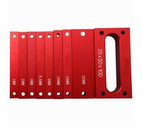 NbgrvB Lot de 9 blocs de configuration métriques de 1 à 32 mm en alliage d'aluminium avec finition anodisée pour routeur, scie à table, barres de mesure de précision empilables avec étui de rangement