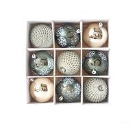 NbgrvB Lot de boules de Noël de 8 cm, boules en plastique incassable pour décoration de sapin de Noël et décoration de fête de vacances, design facile à accrocher pour une présentation saisonnière