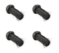 NbgrvB Lot de têtes de brosse de rechange pour cheminée avec tête ronde et poils de noix de coco naturels, raccord fileté de 9,5 mm