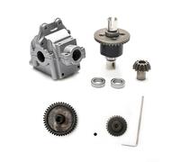 NbgrvB Mallette différentielle en aluminium pour WLtoys 144001 - Boîtier de transmission robuste pour une meilleure traction et stabilité - Bleu 4,5 x 2,6 cm (14-A3+engrenage)
