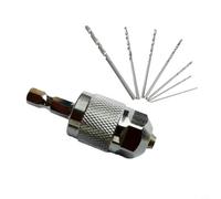 NbgrvB Mandrin de perceuse à changement rapide de 1,5 à 6,5 mm pour outils rotatifs de 3,6 mm, tige hexagonale de 6,35 mm, pince à 3 mâchoires auto-centrante (8 pièces)