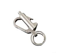 NbgrvB Outil portable 3 en 1 pour l'extérieur avec allumette permanente coupe-vent, décapsuleur et porte-clés, design pour les activités de camping et de randonnée (argent et sable)
