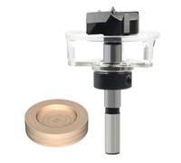 NbgrvB Ouvre-trou réglable pour le travail du bois 35 mm avec couvercle, en alliage épais double - Foret électrique manuel au lithium et perceuses d'établi, poignée hexagonale en acier 45# pour A