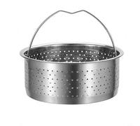 NbgrvB Panier vapeur en acier inoxydable 304 pour cocotte minute et casseroles avec poignée en silicone pour légumes, œufs et raviolis