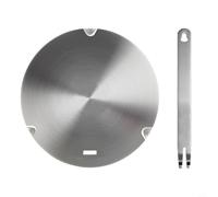 NbgrvB Plaque conductrice de chaleur en acier inoxydable pour plaques à induction, répartition uniforme efficace de la chaleur, base antidérapante, facile à nettoyer, blanc, 18 cm/22 cm/26 cm (B)