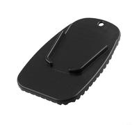 NbgrvB Plaque d'extension de béquille en acier inoxydable pour moto, coussin de pédale élargi, scooter, voiture électrique, empêche de s'enfoncer pour un sol mou, noir