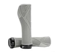 NbgrvB Poignées de vélo ultra légères en TPE pour guidon de 22,2 mm, antidérapantes et souples avec verrou en PC, poignées de cyclisme absorbant les chocs pour VTT et vélo de route (gris)