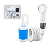NbgrvB Pompe de douche rechargeable de camping 6000 mAh, 2 m, tuyau étendu portable, douche extérieure pour lavage de voiture, irrigation de jardin, bain d'animaux domestiques, bleu