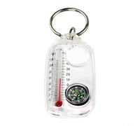 NbgrvB Porte-clés en ABS portable avec thermomètre intégré pour une direction et une température précises, convient pour la randonnée, le camping, l'escalade, les aventures
