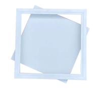 NbgrvB Porte d'inspection en alliage d'aluminium galvanisé ignifuge pour plafond et mur Finition blanc mat avec plateau à charnière 150 x 150 mm