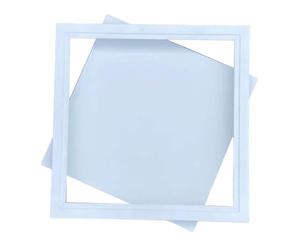 NbgrvB Porte d'inspection en alliage d'aluminium galvanisé ignifuge pour plafond et mur Finition blanc mat avec plateau à charnière 150 x 150 mm