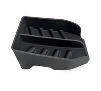NbgrvB Porte-éponge en silicone pour évier de cuisine avec bec de vidange, boîte à savon sans trou, design rainuré à séchage rapide et organisation, noir
