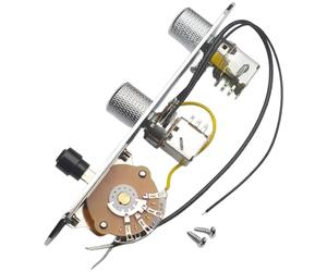 NbgrvB Potentiomètre push-pull vintage pour guitare 250 K Plaque de contrôle double bobine en alliage de zinc Harnais pour personnalisation du volume de tonalité Argenté 16 x 3,4 cm