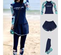 NbgrvB pour Maillot Bain pour Femme Polyester Élastique Séchage pour Rapide | 3 modulables, haut , pour shorty couvrant, style modeste et pour tendance, idéal plage