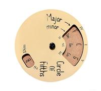 NbgrvB pour roue des Quintes Portable 120g pour Compositeurs pour | Bois naturel , guide visuel accords, idéal guitare piano, théorie simplifiée, 12x12cm compact