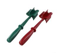 NbgrvB Presse-purée et séparateur de viande 27,9 cm à double usage | Séparation osseuse efficace, poignée ergonomique, lot de 2, couleurs rouge et vert, ABS facile à nettoyer