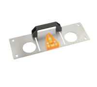 NbgrvB Règle de mesure de positionnement pour acier inoxydable, guide double fonction avec poignée antidérapante, marquage des fils et alignement horizontal pour cinq localisateurs