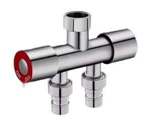 NbgrvB Répartiteur de machine à laver en acier inoxydable 304 1 entrée 2 sorties avec 4/6 interfaces de connexion rapide pour Midea Haier Siemens Bosch Samsung C