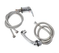 NbgrvB Robinet d'évier de salon avec tête de pulvérisation amovible, robinet mitigeur à levier unique chromé pour station de coiffeur 120 cm, tuyau en tissu inclus