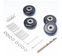 NbgrvB Roue de bagage de 50 mm pour kit de remplacement avec 4 roulettes pivotantes, roulements à billes, foret et matériel de réparation de valise