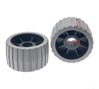 NbgrvB Rouleau de Quille 125mm pour Remorque Bateau, Patin d'Étrave en Caoutchouc Plastique, Aide à la Manœuvre et Centrage Embarcation, Trou 30mm(Classic Gray)