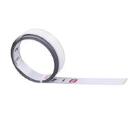 NbgrvB Ruban à mesurer métrique avec support en acier 1 m/2 m pour scie à onglet, rail en T et outils de règle pour le travail du bois, largeur de 13 mm, gauche/droite/milieu pour échelle, blanc, 1 m