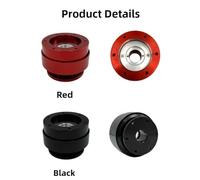 NbgrvB Simulateur de course à dégagement rapide pour moyeu Moza TURN, adaptateur de volant en alliage d'aluminium, pour un design compact, noir et rouge