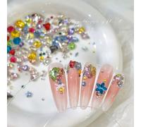 NbgrvB Strass Nail Art Étoiles Cœurs Glace Colorés
