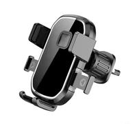 NbgrvB Support de téléphone pour grille d'aération de voiture rotatif à 360° avec clip solide et silicone antidérapant, support de navigation horizontal stable pour conduite sûre, noir