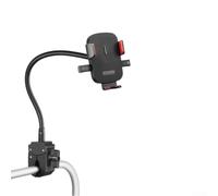 NbgrvB Support de téléphone pour moto - Bras anti-secousses - Pour vélo de montagne et route - Noir (20 cm)