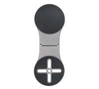 NbgrvB Support magnétique réglable pour téléphone portable - Support latéral pliable en alliage d'aluminium pour appels vidéo - Clip de moniteur de bureau - Noir (argenté)